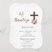 Invitation Baptême de garçon en Boho espagnol (Devant / Derrière)