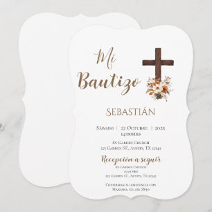 Invitation Baptême de garçon en Boho espagnol