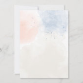 Invitation Baptême de garçon religieux bleu moderne aquarelle (Dos)