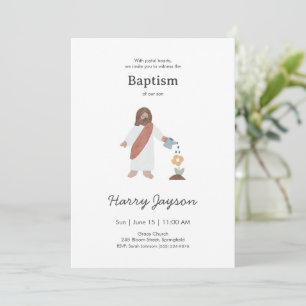 Invitation Baptême de Jésus minimal