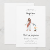 Invitation Baptême de Jésus minimal (Devant / Derrière)