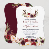 Invitation Baptême de la Bourgogne Marsala (Devant / Derrière)
