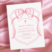 Invitation Baptême de la crête rose