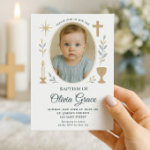 Invitation Baptême de la Croix d'or