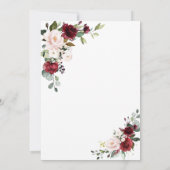 Invitation Baptême de la Croix d'or Fleurs de Broussaillis de (Dos)