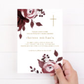 Invitation Baptême de la Croix Florale de Bourgogne