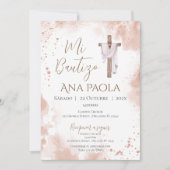 Invitation Baptême de la fille Boho (Devant)