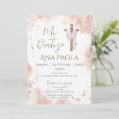 Invitation Baptême de la fille Boho (Debout devant)