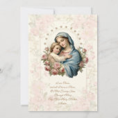 Invitation Baptême de la fille catholique Christening Marie J (Dos)