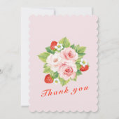 Invitation Baptême de la fraise et premier anniversaire (Dos)