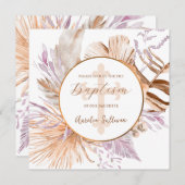 Invitation Baptême de la lavande et de la pêche (Devant / Derrière)