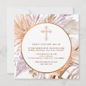 Invitation Baptême de la lavande et de la pêche (Dos)