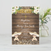 Invitation Baptême de la Parties scintillant d'or Fiesta Boy (Debout devant)