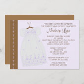 Invitation Baptême de la petite fille / Indéviation du baptêm (Devant / Derrière)