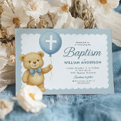 Invitation Baptême de l'ours en peluche