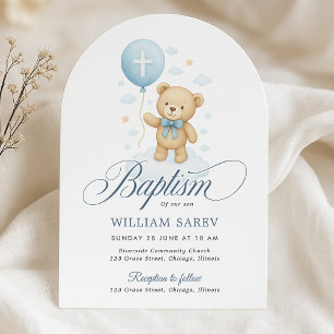 Invitation Baptême de l'ours en Teddy Arché