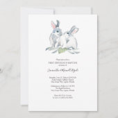 Invitation Baptême de Pâques et fête de premier anniversaire (Devant)