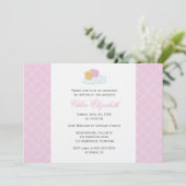 Invitation Baptême de petite fille douce (Debout devant)