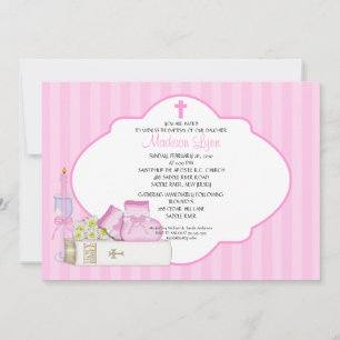 Invitation Baptême de petite fille douce