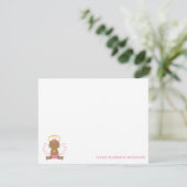 Invitation Baptême de petite fille Merci Notes (Debout devant)