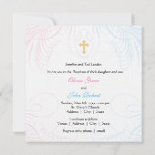 Invitation Baptême de photos de jumeaux pour garço (Dos)