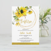 Invitation Baptême de tournesol (Debout devant)