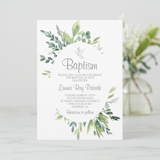 Invitation Baptême de verdure (Debout devant)