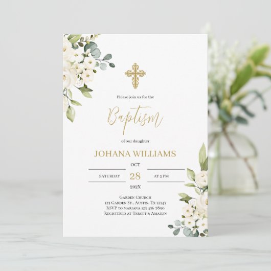 Invitation Baptême de verdure (Debout devant)