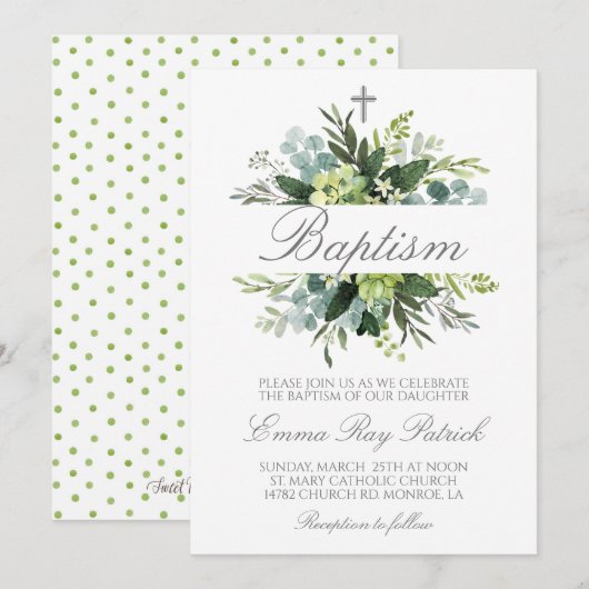 Invitation Baptême de verdure (Devant / Derrière)