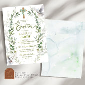 Invitation Baptême de verdure coquette