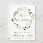 Invitation Baptême de verdure et 1er anniversaire (Devant)