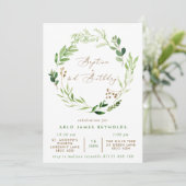 Invitation Baptême de verdure et 2e anniversaire (Debout devant)