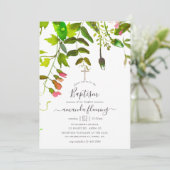 Invitation Baptême de verdure printanière à l'aquarelle (Debout devant)