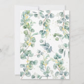 Invitation Baptême d'éléphant vert mignon Christening (Dos)