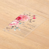 Invitation Baptême des fleurs blanches (Poser)