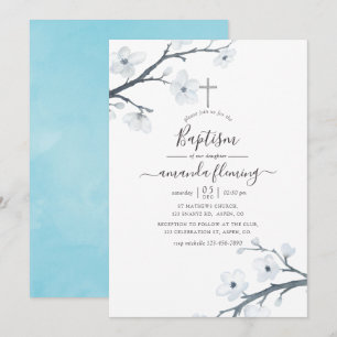 Invitation Baptême des fleurs de cerisier
