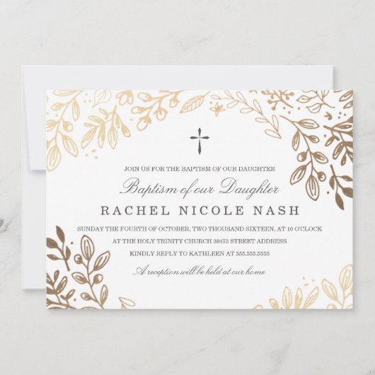 Invitation Baptême des fleurs de récolte (Devant)