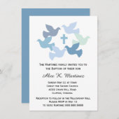 Invitation Baptême des garçons Dédication de bébé première sa (Devant / Derrière)