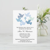 Invitation Baptême des garçons Dédication de bébé première sa (Debout devant)