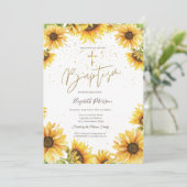 Invitation Baptême des tournesols de la Croix d'or (Debout devant)