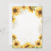 Invitation Baptême des tournesols de la Croix d'or (Dos)