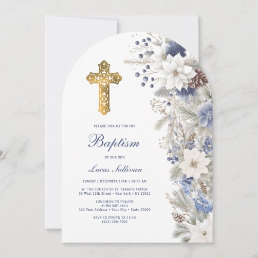 Invitation Baptême d'hiver (Devant)