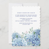 Invitation Baptême d'Hydrangée (Dos)