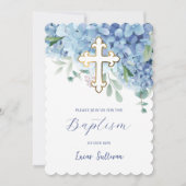 Invitation Baptême d'Hydrangée (Devant)