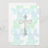 Invitation Baptême d'invitation / 1ère communion / Confirmati (Devant / Derrière)