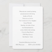 Invitation Baptême d'invitation / 1ère communion / Confirmati (Dos)