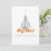 Invitation Baptême d'invitation d'aquarelle de temple de LDS (Debout devant)