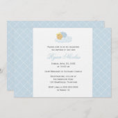 Invitation Baptême doux de bébé (Devant / Derrière)