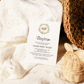 Invitation Baptême du cerf endormi floral
