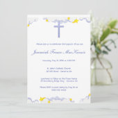 Invitation Baptême du Cloud et des étoiles (Debout devant)